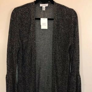 Calvin Klein Cardigan Metallic Bell Sleeve Size M
